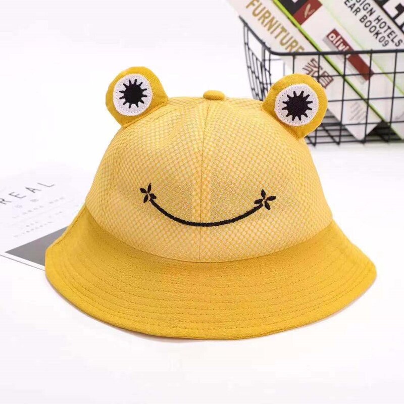 Bunblic Fashion Frog Bucket Hat Cotton Bucket Sunhat Women Summer Autumn Frog Bucket Hat Yellow M Other