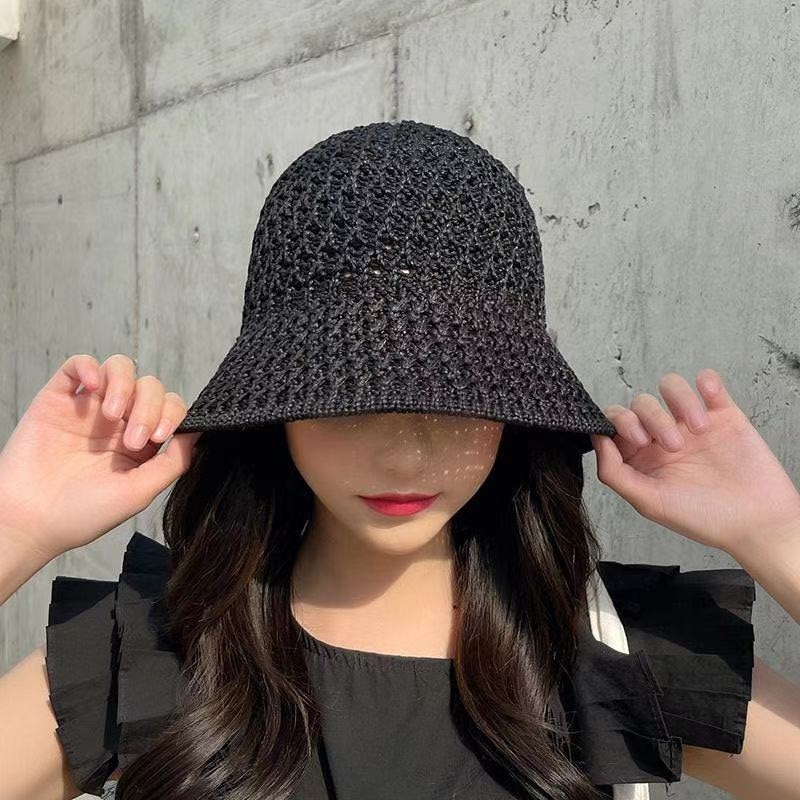 Hollow Out Floppy Top Bucket Hat