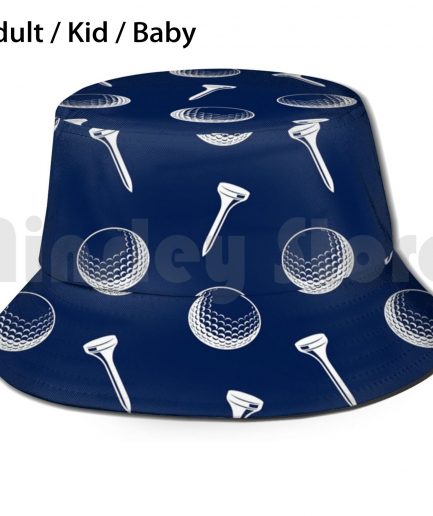 Golf Balls And Tees Navy Sun Hat